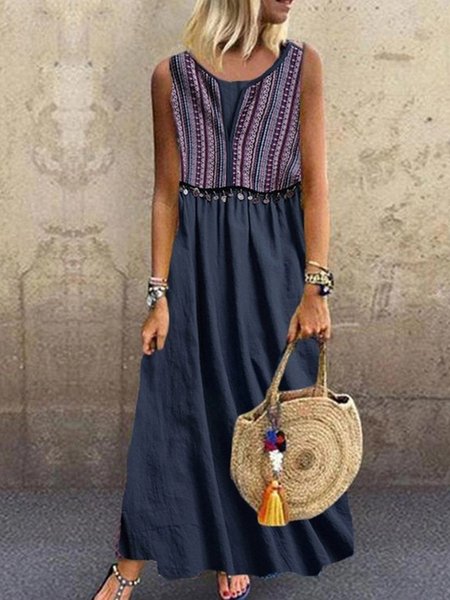 Holiday Casual Plaid Round Neck Cotton Blends Sleeveless Dresses, Navy blue, Casual Dresses
Holiday Casual Plaid Round Neck Cotton Blends Sleeveless Dresses, Navy blue, Casual Dresses