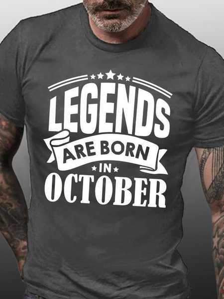 legends Are Born In October Casual Short Sleeve Short sleeve T-shirt, Deep gray, T-shirts
legends Are Born In October Casual Short Sleeve Short sleeve T-shirt, Deep gray, T-shirts