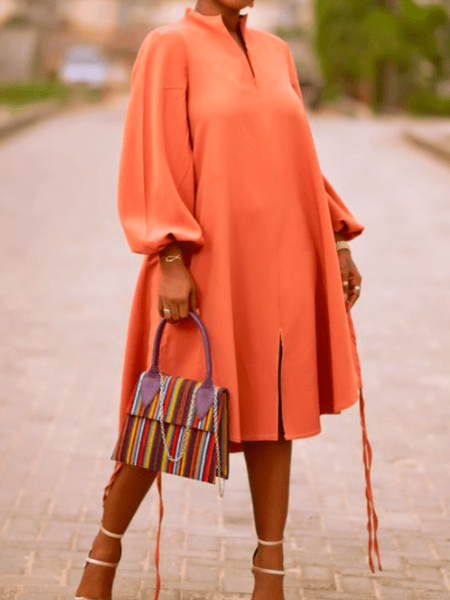 Spring A-line Elegant Loosen Long sleeve Daily Long sleeve Woven Dress, Orange red, Midi Dresses
Spring A-line Elegant Loosen Long sleeve Daily Long sleeve Woven Dress, Orange red, Midi Dresses