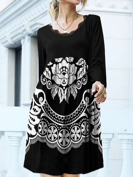 Black & White Abstract Floral Empire-Waist Dress - Women & Plus Boho V Neck Dresses, Floral Dresses
Black & White Abstract Floral Empire-Waist Dress - Women & Plus Boho V Neck Dresses, Floral Dresses