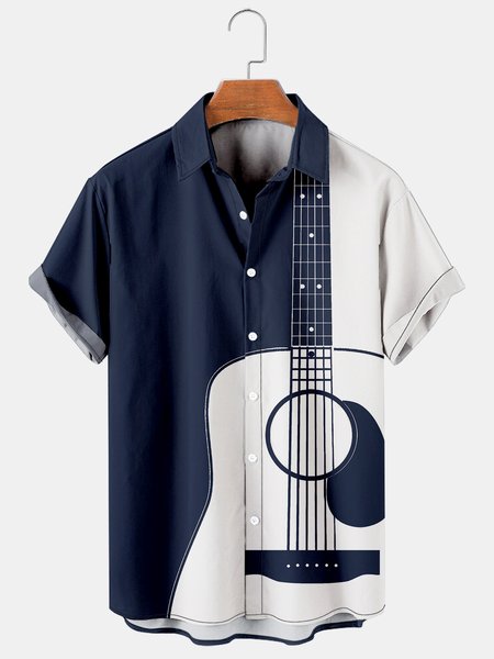 Mens Folk Pop Guitar Print Casual Breathable Chest Pocket Short Sleeve Hawaiian Shirts, Blue, Shirts & Blouse
Mens Folk Pop Guitar Print Casual Breathable Chest Pocket Short Sleeve Hawaiian Shirts, Blue, Shirts & Blouse