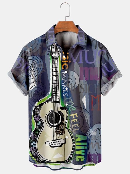 Mens Music Guitar Rock Roll Casual Breathable Short Sleeve Hawaiian Shirts, Blue, Men's Floral shirt
Mens Music Guitar Rock Roll Casual Breathable Short Sleeve Hawaiian Shirts, Blue, Men's Floral shirt