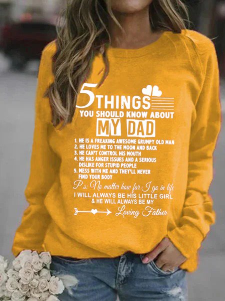 5 Things You Should Know About My Dad Women's Sweatshirt, Yellow, Hoodies & Sweatshirts
5 Things You Should Know About My Dad Women's Sweatshirt, Yellow, Hoodies & Sweatshirts