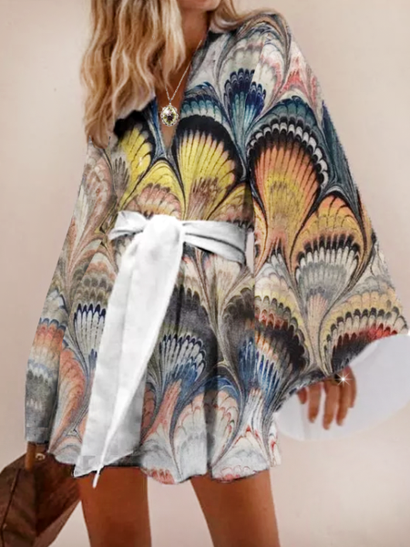 Loose Gradient Print Midi Shirt Dress V Neck Boho Ombre Flare Sleeve Dresses, Multicolor, Casual Dresses
Loose Gradient Print Midi Shirt Dress V Neck Boho Ombre Flare Sleeve Dresses, Multicolor, Casual Dresses