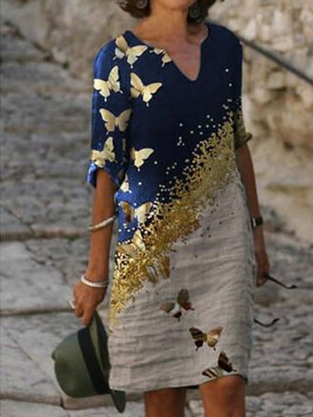 Butterfly print spring new comfortable loose dress, Multicolor, Casual Dresses
Butterfly print spring new comfortable loose dress, Multicolor, Casual Dresses