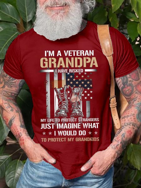 I'm A Veteran Grandpa I Have Risked My Life To Protect Stranger Casual Short sleeve T-shirt, Red, T-shirts
I'm A Veteran Grandpa I Have Risked My Life To Protect Stranger Casual Short sleeve T-shirt, Red, T-shirts