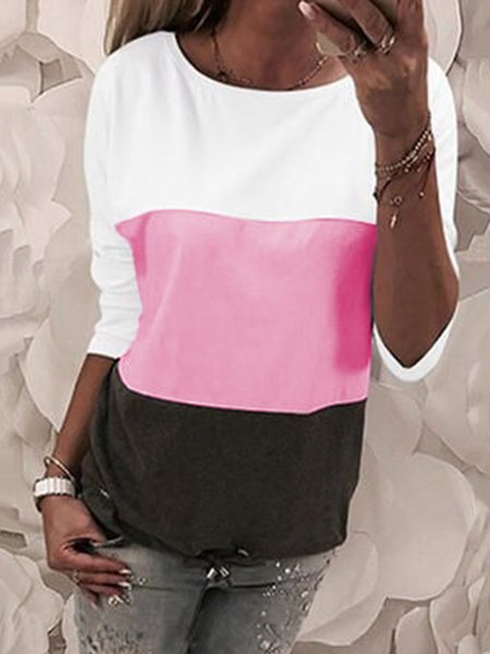 Color Block Casual Round Neck Long Sleeve Loosen Shirts & Tops, Multicolor, T-Shirts
Color Block Casual Round Neck Long Sleeve Loosen Shirts & Tops, Multicolor, T-Shirts