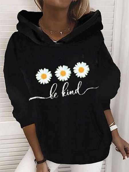 Cotton Blends Loosen Hooded Sweatshirt, Black, Hoodies & Sweatshirts 
Cotton Blends Loosen Hooded Sweatshirt, Black, Hoodies & Sweatshirts