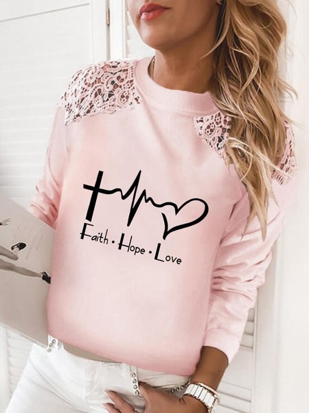 Casual Long Sleeve Round Neck Plus Size Printed Sweatershirt, Pink, Hoodies & Sweatshirts
Casual Long Sleeve Round Neck Plus Size Printed Sweatershirt, Pink, Hoodies & Sweatshirts