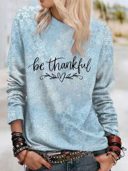 Floral Letter Loosen Casual Crew Neck Cotton Blends Long Sleeve T-shirt, Blue, T-Shirts
Floral Letter Loosen Casual Crew Neck Cotton Blends Long Sleeve T-shirt, Blue, T-Shirts