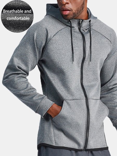 Men's Outdoor Running Sports Quick Dry Breathable Hooded Jacket, Deep gray, Outerwear
Men's Outdoor Running Sports Quick Dry Breathable Hooded Jacket, Deep gray, Outerwear