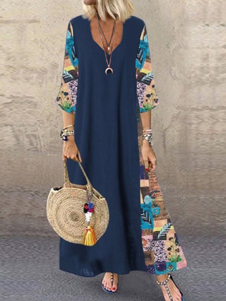 Floral print casual temperament and comfortable spring new designer women's knitted dress, Multicolor, Maxi Dresses
Floral print casual temperament and comfortable spring new designer women's knitted dress, Multicolor, Maxi Dresses