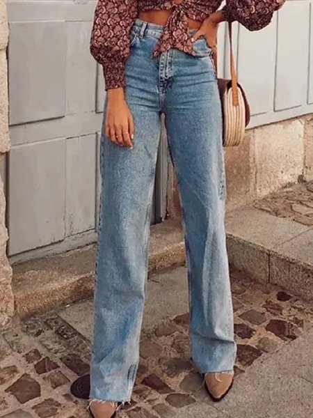 Casual temperament and comfortable spring new designer women's jeans, Blue, Jeans
Casual temperament and comfortable spring new designer women's jeans, Blue, Jeans