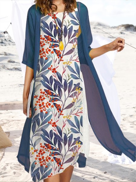 Comfortable Cool Coat and Floral Dress Spring New Designer Women's Two Piece, Multicolor, Suit Set
Comfortable Cool Coat and Floral Dress Spring New Designer Women's Two Piece, Multicolor, Suit Set