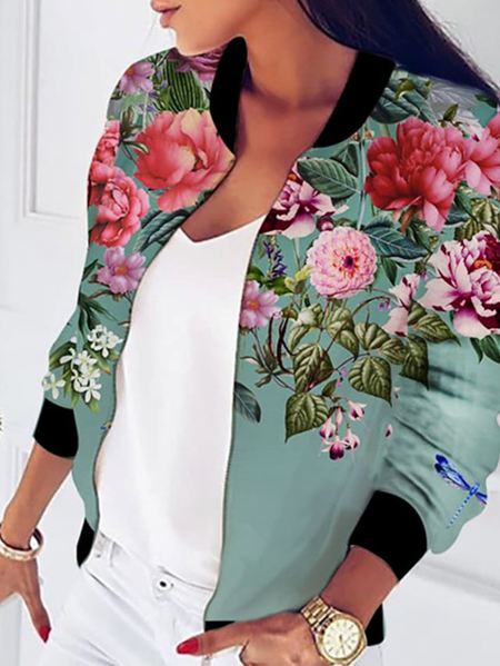 Regular Outer Breathable Floral Athleisure Jacket Long Sleeves Vintage Loosen Floral Outerwear, Green, Jackets
Regular Outer Breathable Floral Athleisure Jacket Long Sleeves Vintage Loosen Floral Outerwear, Green, Jackets