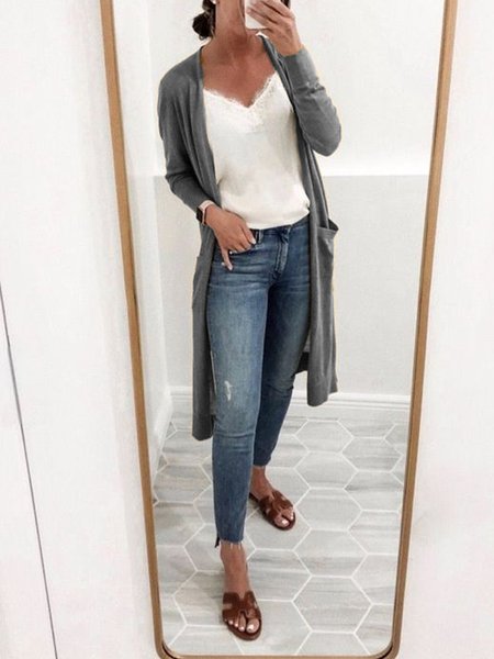 Casual temperament and comfortable spring new designer women's knitted coat, Gray, Cardigans
Casual temperament and comfortable spring new designer women's knitted coat, Gray, Cardigans