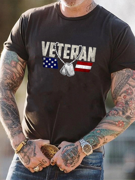 Recreational Style Veteran American Veterans Printing Men's Short Sleeve T-shirt, Black, Men's t-shirts
Recreational Style Veteran American Veterans Printing Men's Short Sleeve T-shirt, Black, Men's t-shirts