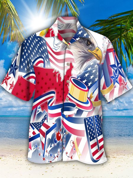 Mens American Eagle Print Casual Breathable Hawaiian Short Sleeve Shirt, Blue, Men's Floral shirt
Mens American Eagle Print Casual Breathable Hawaiian Short Sleeve Shirt, Blue, Men's Floral shirt
