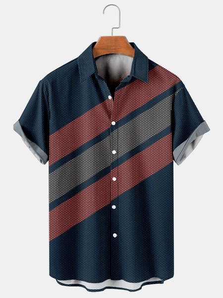 Mens Striped Print Casual Breathable Chest Pocket Short Sleeve Hawaiian Shirts, As picture, Men's Floral shirt
Mens Striped Print Casual Breathable Chest Pocket Short Sleeve Hawaiian Shirts, As picture, Men's Floral shirt