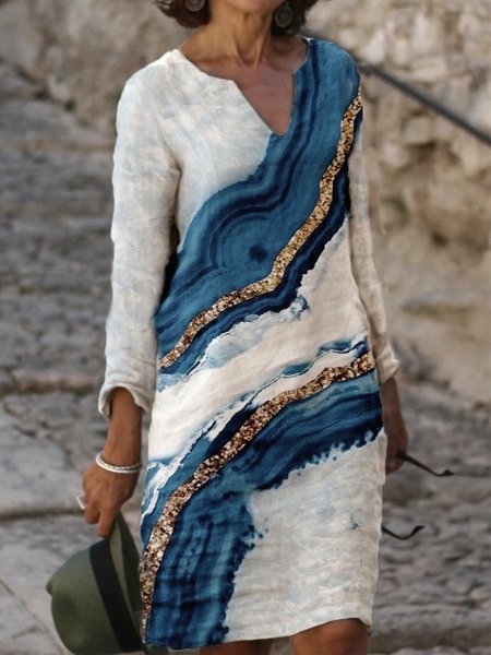 Abstract Printed Casual Loosen Glitter-Finished V Neck Dresses, As picture, Mini Dresses
Abstract Printed Casual Loosen Glitter-Finished V Neck Dresses, As picture, Mini Dresses