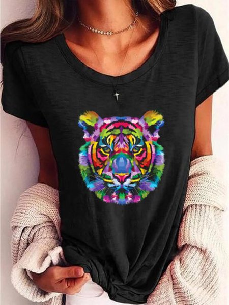 2022 Animal Cotton Blends Regular Fit Crew Neck Short sleeve Shirts & Tops, Black, T-Shirts
2022 Animal Cotton Blends Regular Fit Crew Neck Short sleeve Shirts & Tops, Black, T-Shirts