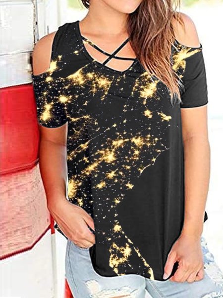 Map Printing Earth Day Theme Spring New Designer Women's Short Sleeve Top, Multicolor, T-Shirts
Map Printing Earth Day Theme Spring New Designer Women's Short Sleeve Top, Multicolor, T-Shirts