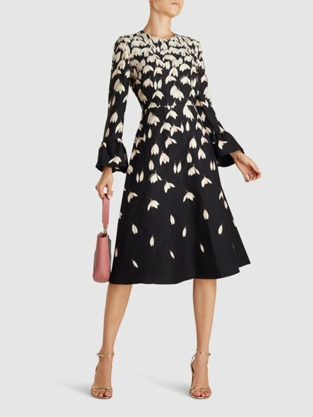 Spring Crew Neck Regular Fit Lightweight Long sleeve Long sleeve Woven Dress, Black, Midi Dresses
Spring Crew Neck Regular Fit Lightweight Long sleeve Long sleeve Woven Dress, Black, Midi Dresses