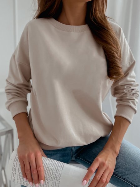 Casual Long Sleeve Round Neck Plus Size Sweatshirts, Apricot, Hoodies & Sweatshirts
Casual Long Sleeve Round Neck Plus Size Sweatshirts, Apricot, Hoodies & Sweatshirts