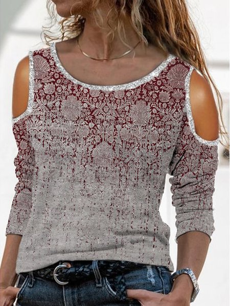 Tribal Printed Casual Round Neck Long Sleeve Long Sleeve T-shirt, As picture, T-Shirts
Tribal Printed Casual Round Neck Long Sleeve Long Sleeve T-shirt, As picture, T-Shirts