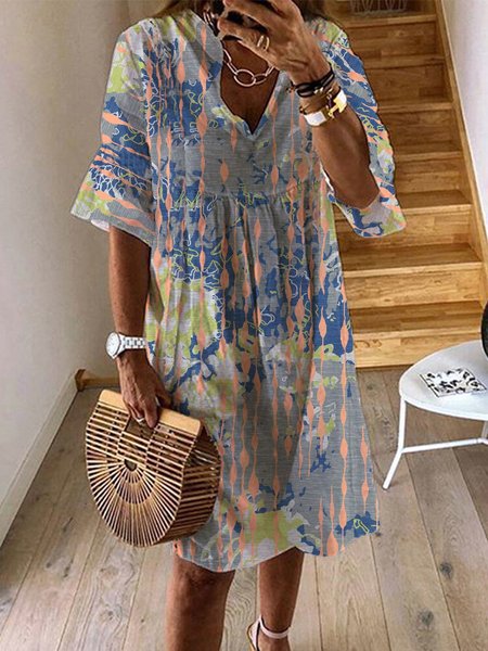 Gray Striped Print Casual Vacation Stand Collar Knee-length Dresses, Mini Dresses
Gray Striped Print Casual Vacation Stand Collar Knee-length Dresses, Mini Dresses