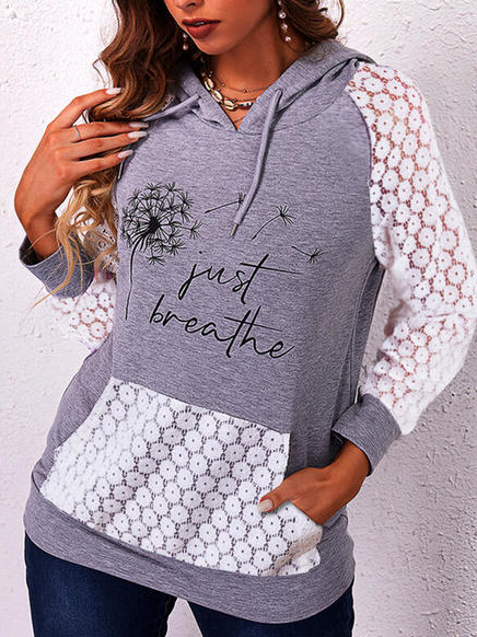Lace Floral Cotton Blends Loosen Casual Hoodie, Gray, Sweatshirts & Hoodies
Lace Floral Cotton Blends Loosen Casual Hoodie, Gray, Sweatshirts & Hoodies