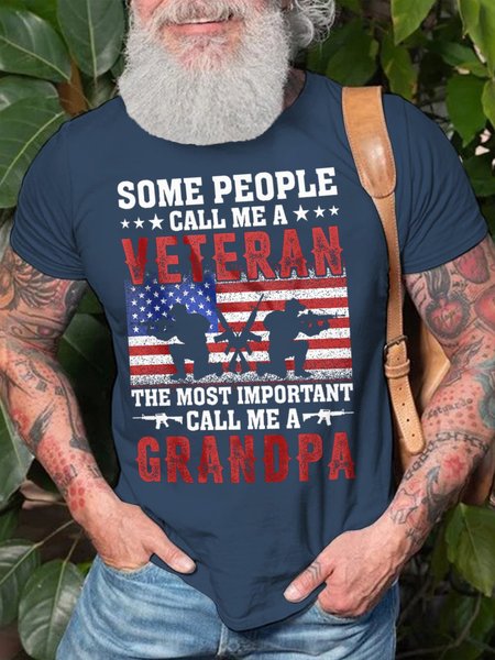 Veteran Grandpa Cotton Casual Short Sleeve Short sleeve T-shirt, Navy blue, T-shirts
Veteran Grandpa Cotton Casual Short Sleeve Short sleeve T-shirt, Navy blue, T-shirts