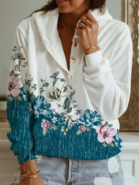 Blue Gradient Floral Print Hoodie Vacation Sweatshirt, White, Sweatshirts & Hoodies
Blue Gradient Floral Print Hoodie Vacation Sweatshirt, White, Sweatshirts & Hoodies
