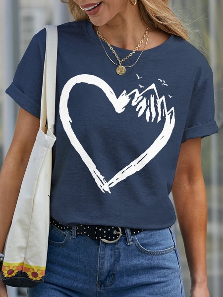 Mountain Heart Women's Short Sleeve T-shirt, Navyblue, T-shirts