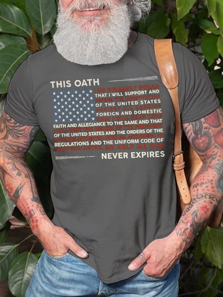 This Oath Never Expires Casual Short Sleeve Short sleeve T-shirt, Deep gray, T-shirts
This Oath Never Expires Casual Short Sleeve Short sleeve T-shirt, Deep gray, T-shirts