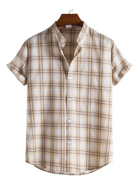 Recreational Style Men'S Plaid Collar Short Sleeve Shirts, Khaki, Shirts & Blouse
Recreational Style Men'S Plaid Collar Short Sleeve Shirts, Khaki, Shirts & Blouse