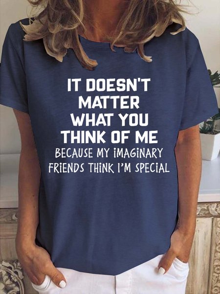 

It Doesn't Matter What You Think Of Me Women's Short Sleeve T-shirt, Deep blue, T-shirts