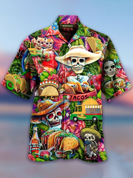 Vintage Skull Graphic Short Sleeve Casual Men's Shirt, Multicolor, Men's Floral shirt
Vintage Skull Graphic Short Sleeve Casual Men's Shirt, Multicolor, Men's Floral shirt