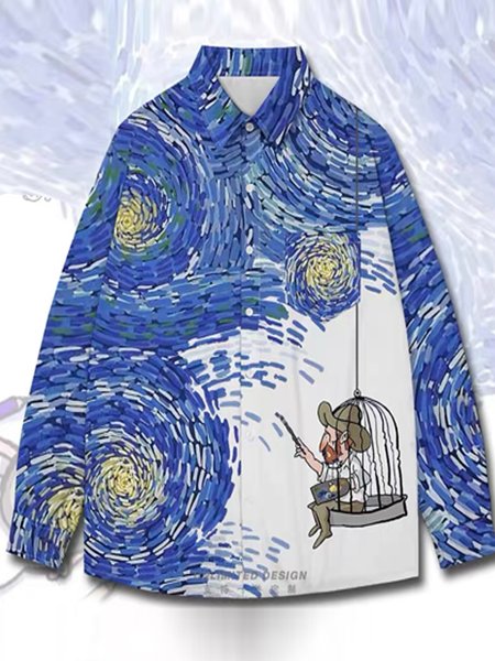 vintage Shirt Collar Abstract fiqure Casual Shirts & Tops, Blue, Shirts & Blouses
vintage Shirt Collar Abstract fiqure Casual Shirts & Tops, Blue, Shirts & Blouses