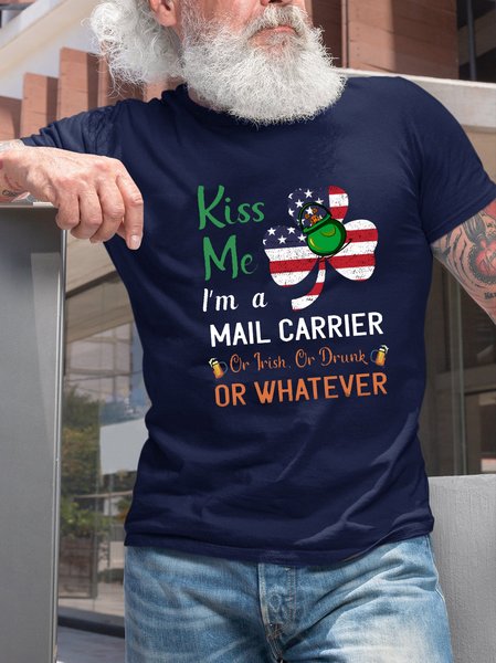 St. Patrick's Day Funny Print Crew Neck Short Sleeve T-Shirt, Purplish blue, T-shirts
St. Patrick's Day Funny Print Crew Neck Short Sleeve T-Shirt, Purplish blue, T-shirts