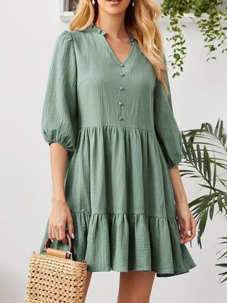 vacation V Neck Regular Fit Plain women Long sleeve Women Dress, Green, Mini Dresses
vacation V Neck Regular Fit Plain women Long sleeve Women Dress, Green, Mini Dresses
