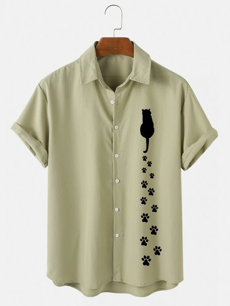 Casual Style American Cat Print Basic Versatile Shirt, As picture, Shirts & Blouse
Casual Style American Cat Print Basic Versatile Shirt, As picture, Shirts & Blouse