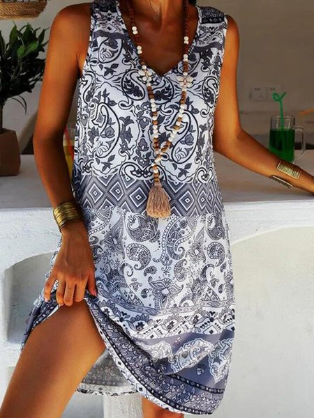 Floral Paisley Tribal Geometric Boho Loosen V Neck Midi Short sleeve Knit Dress, Flower, Mini Dresses
Floral Paisley Tribal Geometric Boho Loosen V Neck Midi Short sleeve Knit Dress, Flower, Mini Dresses