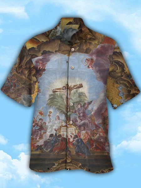 Mens Easter Print Casual Breathable Short Sleeve Shirt, As picture, Men's Floral shirt
Mens Easter Print Casual Breathable Short Sleeve Shirt, As picture, Men's Floral shirt
