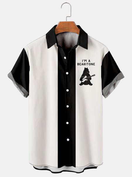 Mens Rock Roll Bear Play Guitar Casual Breathable Short Sleeve Bowling Shirts, White, Men's Floral shirt
Mens Rock Roll Bear Play Guitar Casual Breathable Short Sleeve Bowling Shirts, White, Men's Floral shirt