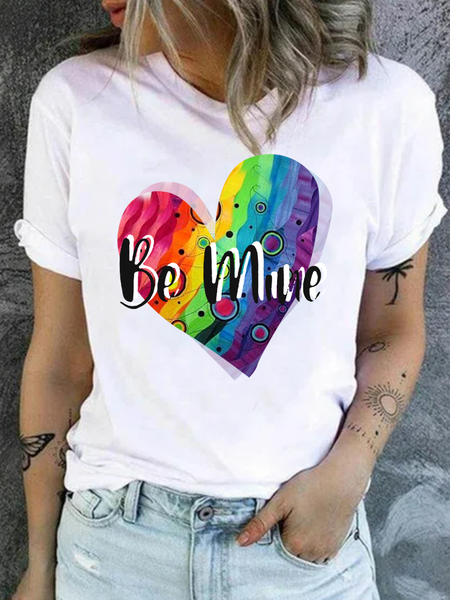 Geometric gradient rainbow heart letter top T-shirt Plus Size, White, T-Shirts
Geometric gradient rainbow heart letter top T-shirt Plus Size, White, T-Shirts