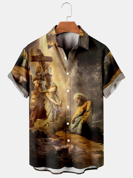 Men's Easter Print Casual Breathable Short Sleeve Hawaiian Shirt, Cameo brown, Men's Floral shirt
Men's Easter Print Casual Breathable Short Sleeve Hawaiian Shirt, Cameo brown, Men's Floral shirt
