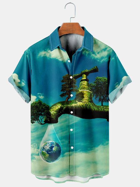 Men's Natural Eco-Friendly Printed Casual Breathable Short Sleeve Hawaiian Shirt, Blue, Men's Floral shirt
Men's Natural Eco-Friendly Printed Casual Breathable Short Sleeve Hawaiian Shirt, Blue, Men's Floral shirt