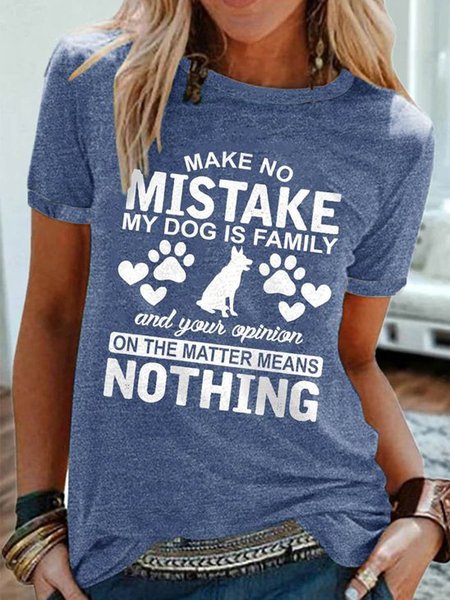 Casual Letter Animal Dog Printed Loosen Crew Neck Short Sleeve T-Shirt, Blue, T-Shirts
Casual Letter Animal Dog Printed Loosen Crew Neck Short Sleeve T-Shirt, Blue, T-Shirts