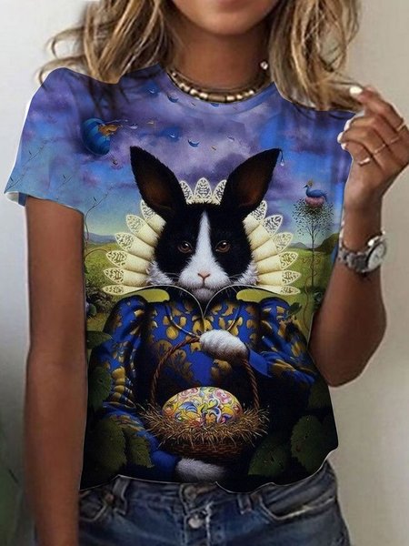 Geometric animal rabbit egg flower Easter holiday party blouse T-shirt Plus Size, Blue, T-Shirts
Geometric animal rabbit egg flower Easter holiday party blouse T-shirt Plus Size, Blue, T-Shirts